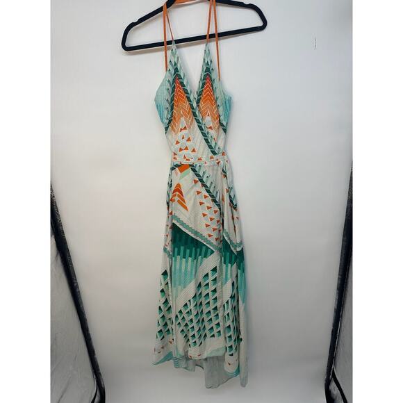 Temperley London Apreol Sun Shade Faux Wrap Dress - Picture 2 of 9